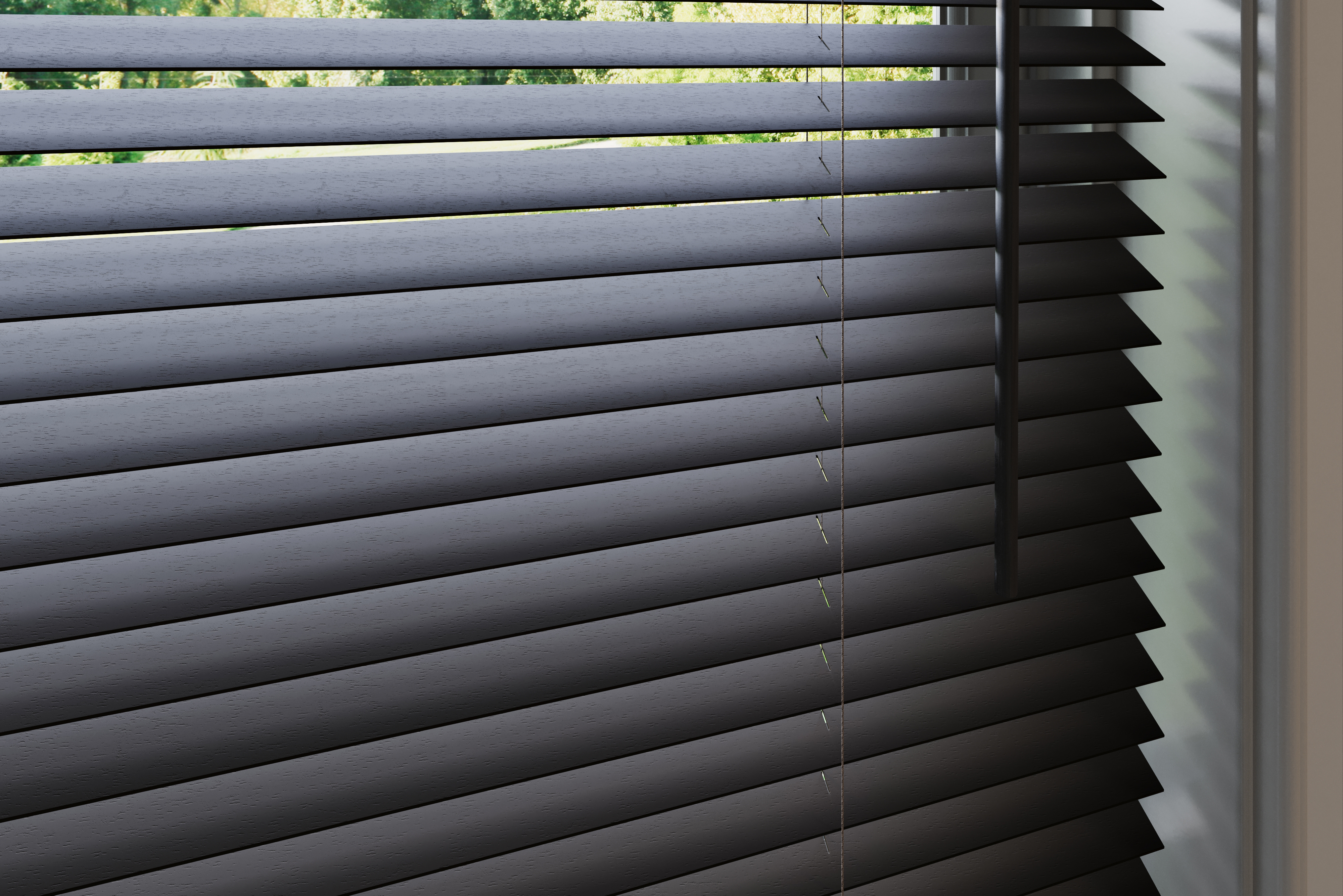 Close-up of blind slats