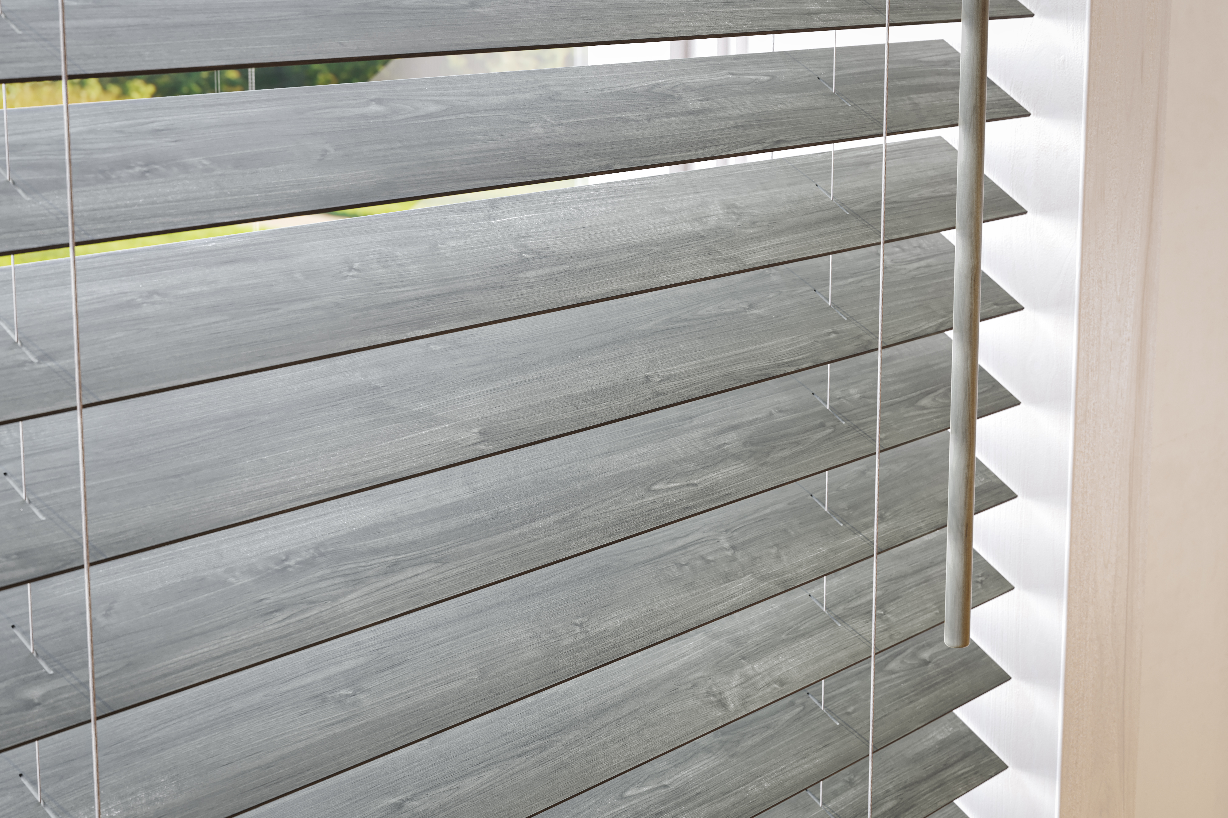 Close-up of blind slats