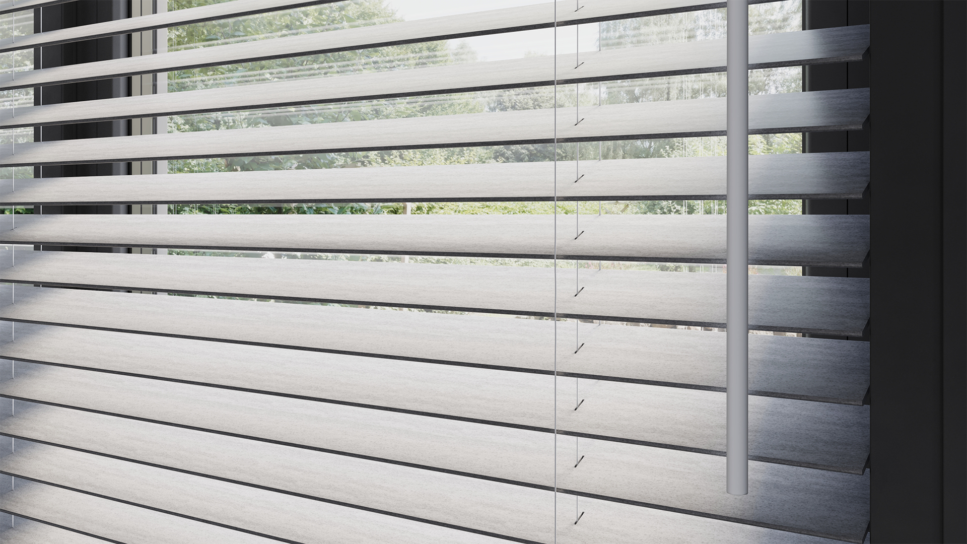 Close-up of blind slats